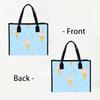 Cute Ice Cream Print Tote Bag Casual Reusable Shopping Handbag for Daily Use