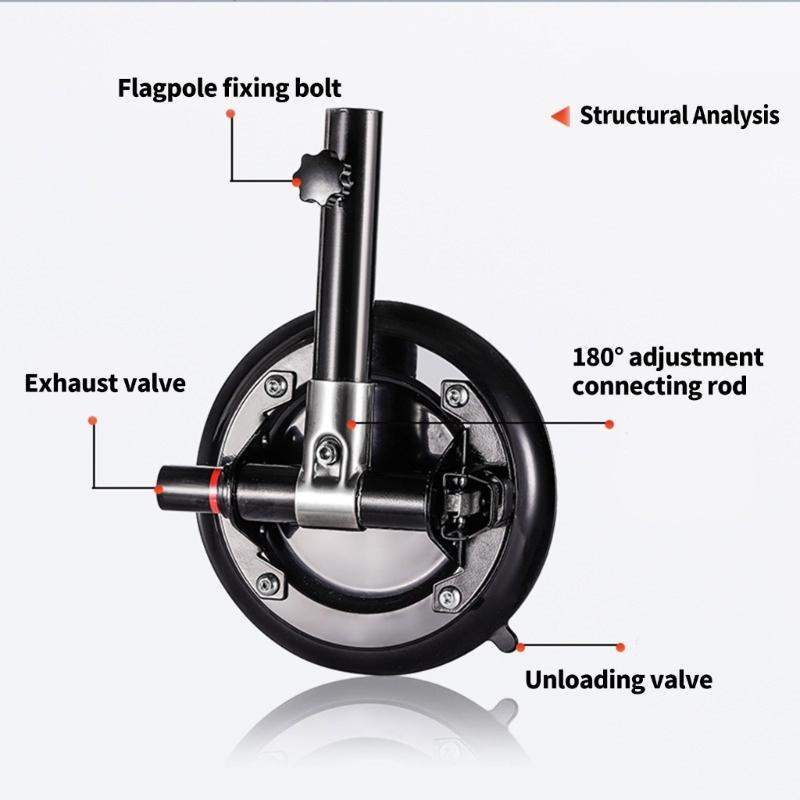 Universal Suction Cup Flag Poles Heavy Type Regulable Mount For Trucks RVs Boats Campers