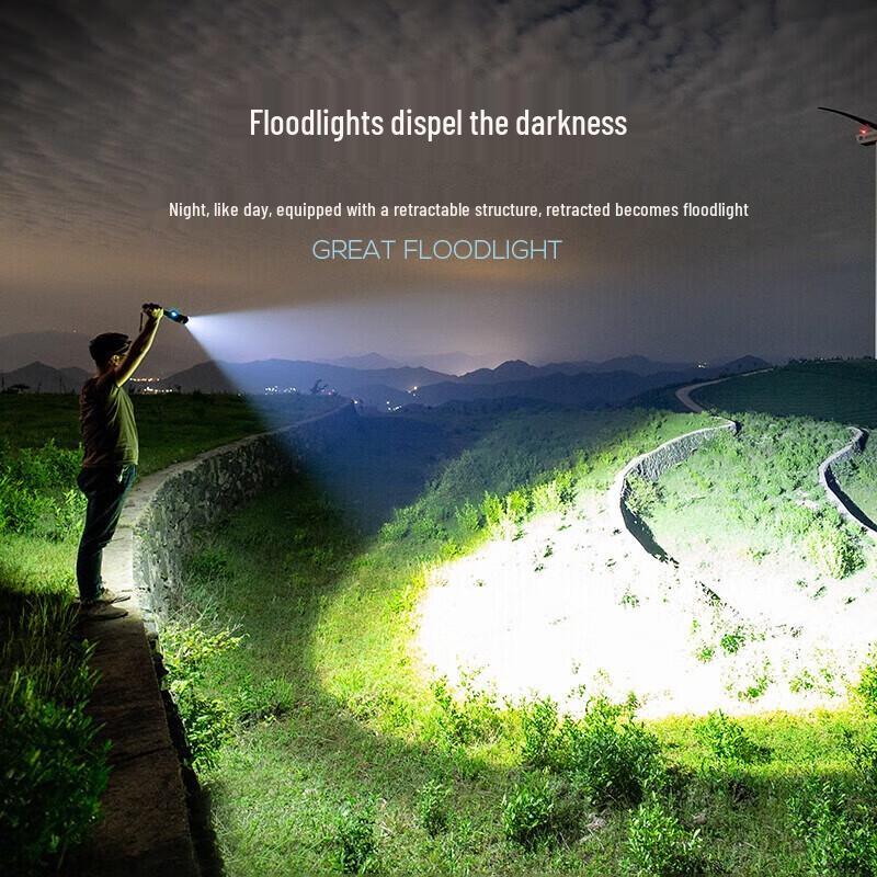 Jihang Rechargeable High-Power Zoom LED Flashlight