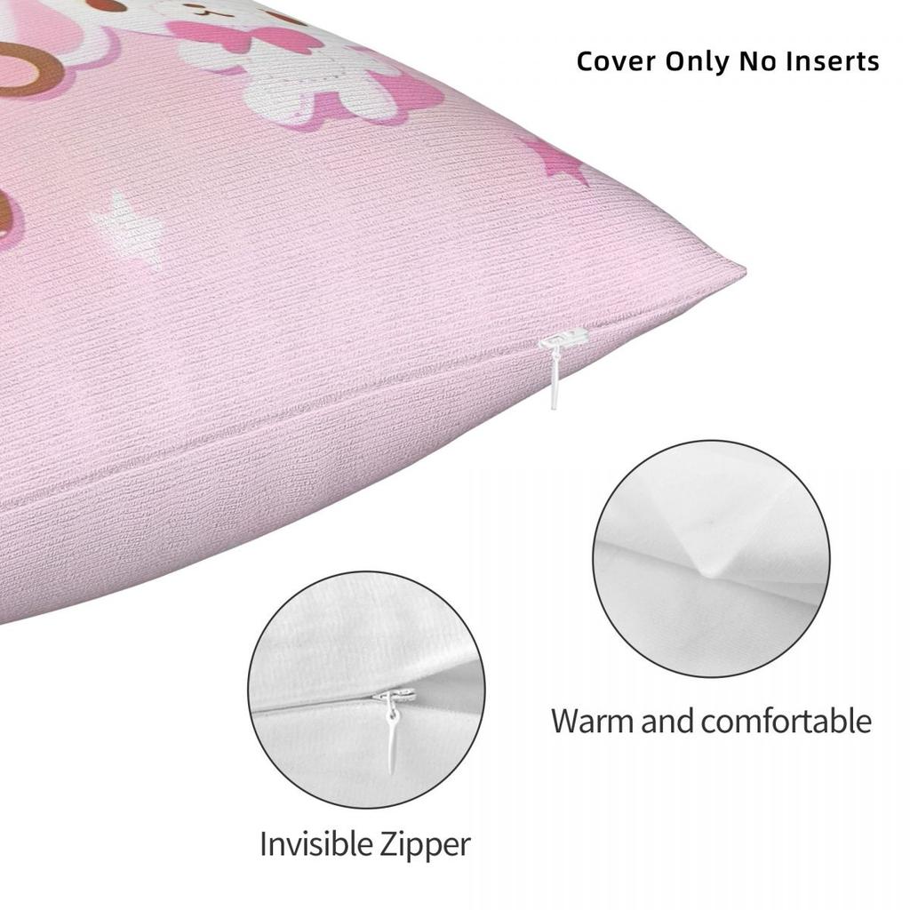 Cute Sugarbunnies Square Pillow Cases Sugar Rabbit Cushion Covers Awesome Decor Pillowcover for Car 45*45cm