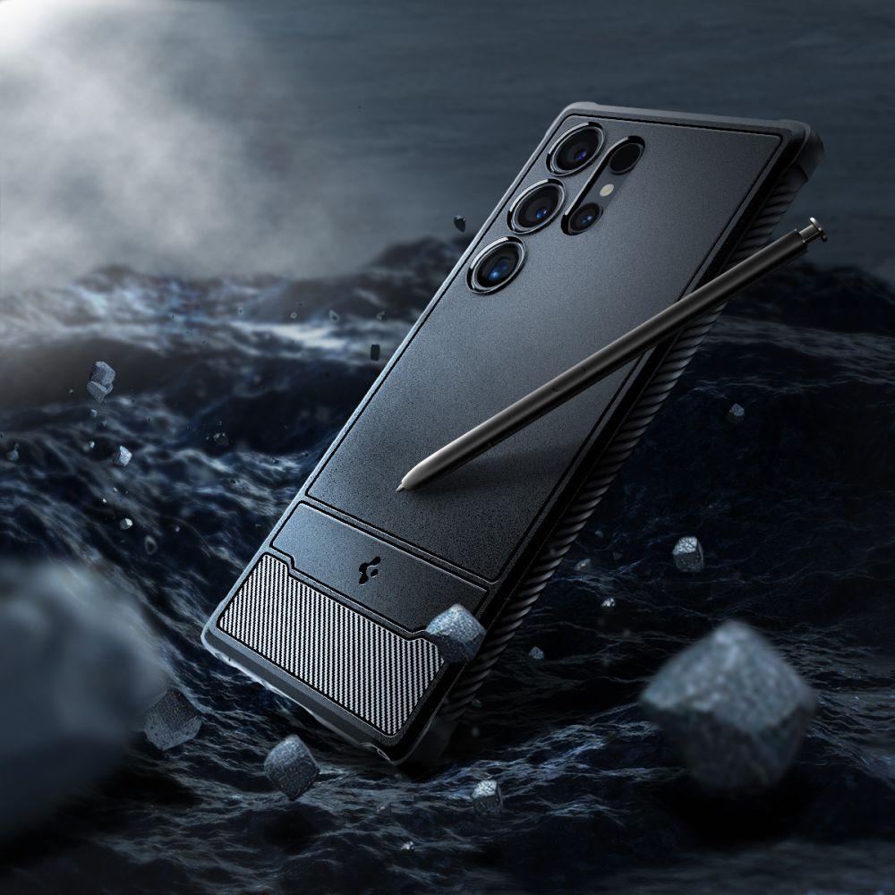 Spigen Rugged Armor Galaxy S24 Ultra Matte Black
