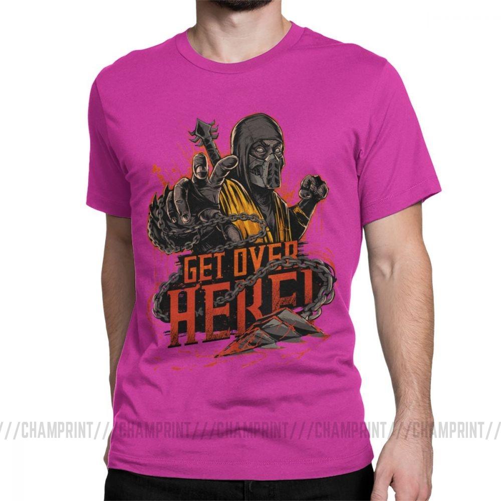 Scorpion Get Over Here Mortal Kombat 11 T Shirts Print Popular Fighting Game T Shirt