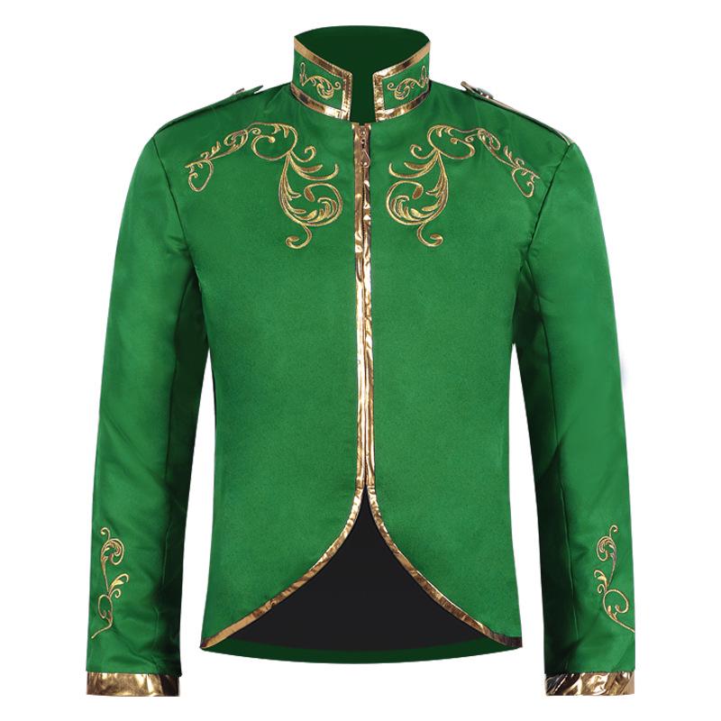 Completo Principe di Corte Medievale da Uomo con Cappotto e Abito Ricamato (Camicia, Pantaloni) - Tendenza Moda Primavera/Autunno 2025