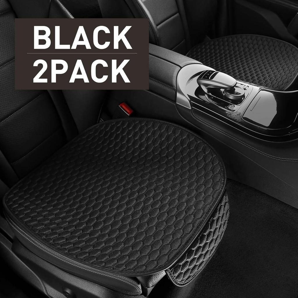 Car Seat Covers Cushion Pad,2PCS Front Bottom Seat Covers For Cars,Super Breathable,Storage Bags,Anti-Slip,Universal Automotive Seat Covers Fit For
