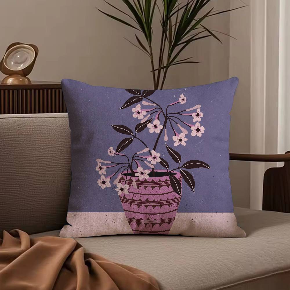Vintage vase print Pillow Case null