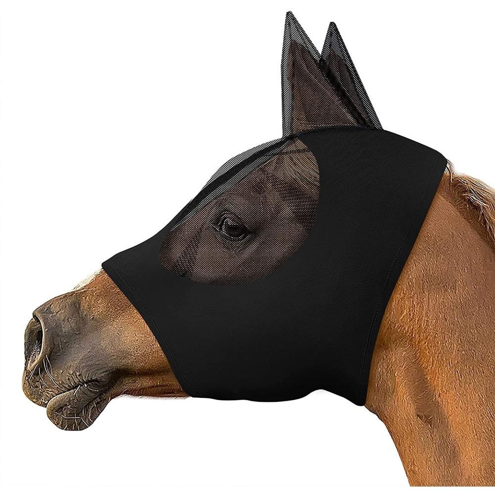 

Equestrian supplies horse mask horse face protection mask breathable elastic horse mosquito repellent insect mask harness head cover horse mask