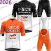 Ineos Grenadier Fietsshirt Heren Set Zomer Koersbroek Fietskleding Racefiets Shirt Pak MTB Dames Fietsbroek Sport