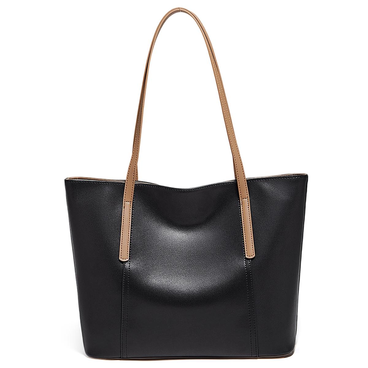 

FOXER Lady s Shoulder Bag Split Leather Soft Fabric 2026 New Casual Large Capacity Women Tote Bag Commute Travel Bag All-match
