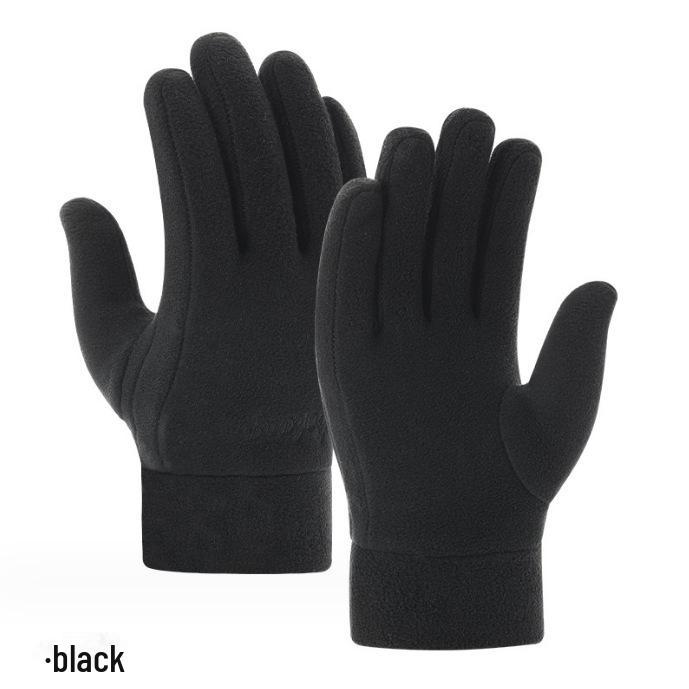 

Утолщенные бархатные зимние перчатки для велоспорта: Водонепроницаемый, ветрозащитный, нескользящий, подходит для мужчин и женщин с сенсорным экраном One Size