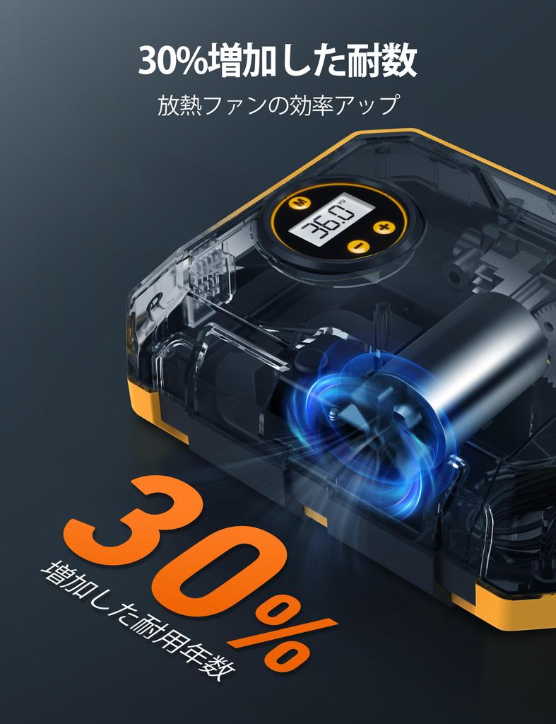 AstroAI Luftkompressor biloppblåser for biler DC 12V 100PSI med LED-lys Automatisk avslåingsskjerm Kompatibel med amerikansk stil kompatibel