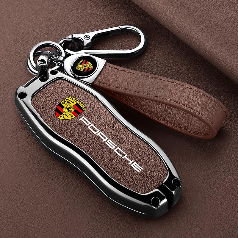 Zinklegering Auto Afstandsbediening Sleutelhoes Shell Fob Cover Beschermer Voor Porsche Cayenne 911 996 Macan Panamera Boxster 986 987 Sleutelhanger