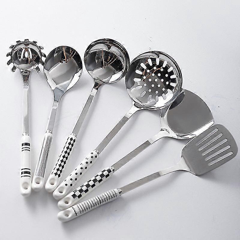 Hepburn Style Kitchen Supplies Stainless Steel Spatula Kitchenware Set Spatula Spoon Hot Pot Spoon Household Cooking Cooking