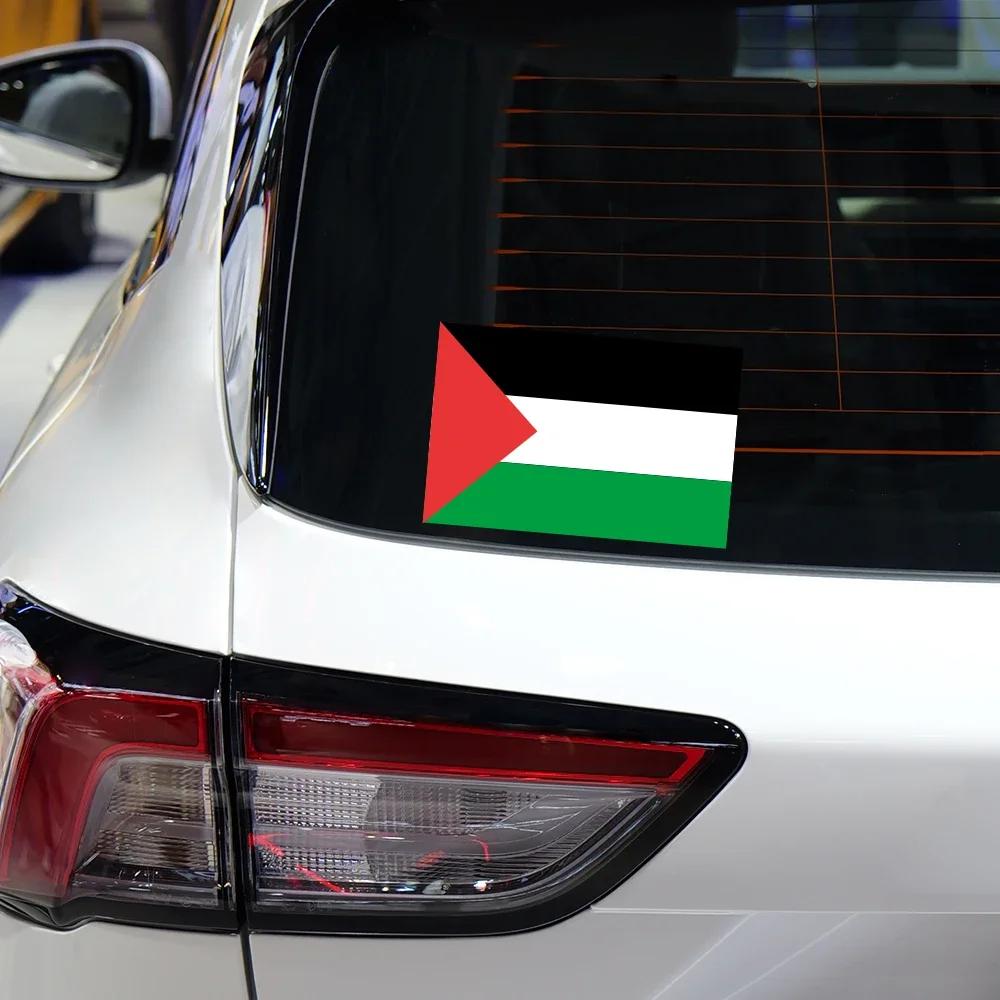 3 Pezzi Adesivi per Auto Bandiera Palestinese Auto Moto Decorazione Fai da Te Adesivo in PVC Impermeabile Decalcomanie Stilizzate Accessori Esterni per Auto