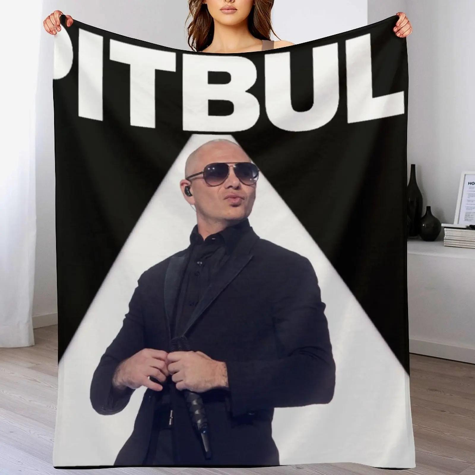 Creative Homewares Unisex White Mr Worldwide Pitbull Rapper Throw Blanket Warm Accent Blanket For Living Room Decoration