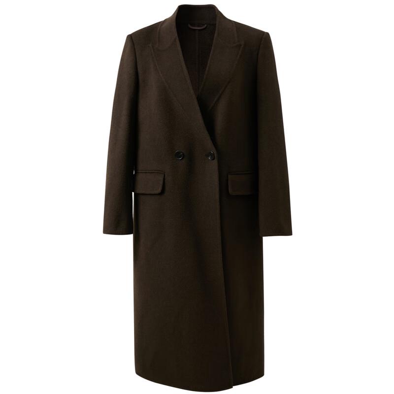Sancai Women's 2025 Winter Merino Wool Double-faced Long Coat