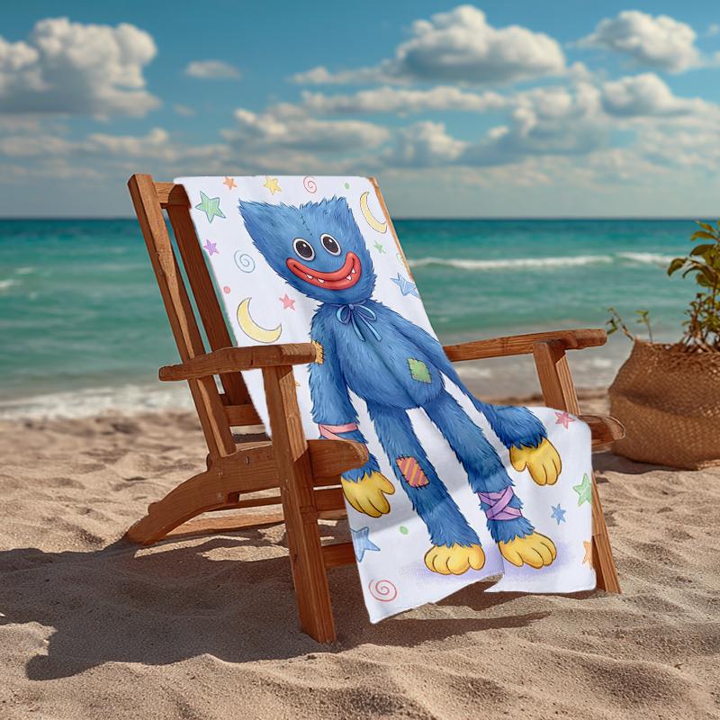 Ultra-Soft Beach Towel with Huggy Wuggy Theme,Ideal for Pool - Camping, Diving - Perfect Travel Essential, Vibrant Beach Towel.