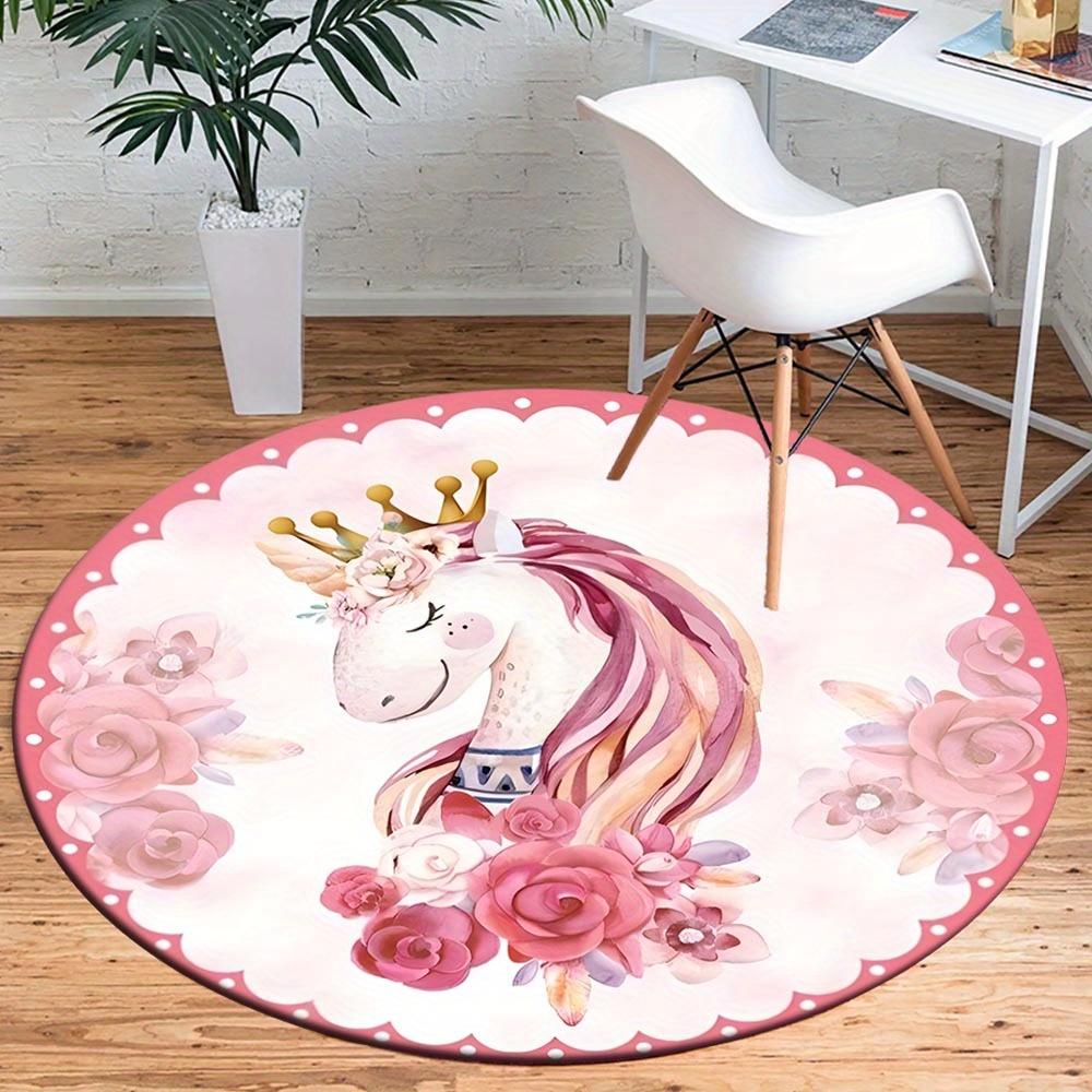 

1pc Retro 2927826063 Pattern Round Floor Mat, Non-slip for Living Room Bedroom Chair Carpets Home Decor Gifts, Home Decor Room Decor Outdoor 80cm by 80cm
