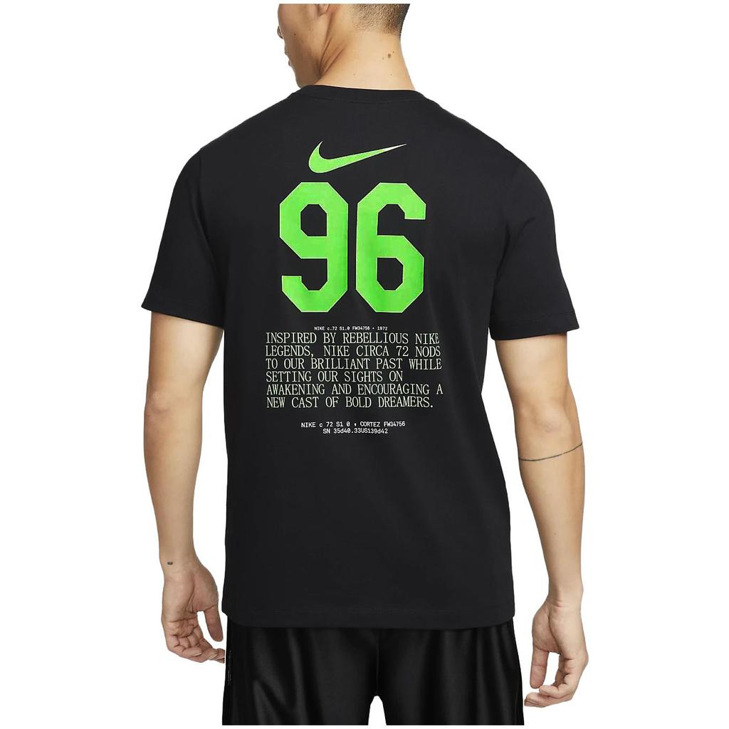 Nike Dri-FIT Alphanumeric Print Basketball Short Sleeve T-Shirt Men Tops Black FD0053-010