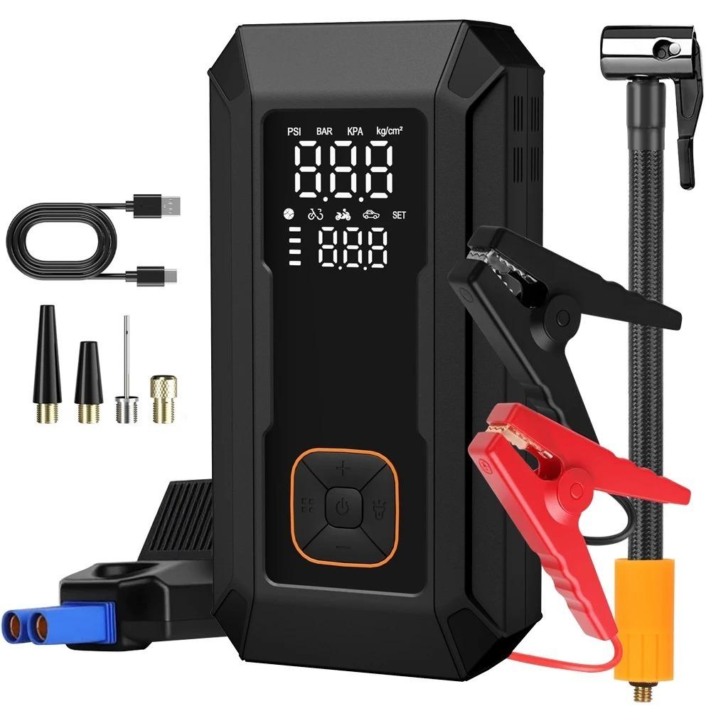 

Car Jump Starter with Air Pump 4000A Jump Starter &150PSI Air Compressor, Portable Auto Power Banlk ,Tire Inflator, LED Light