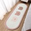 Modern Minimalist Girls Bedroom Rug With Polyester Fabric And Machine Washability For Cozy Sleep Space