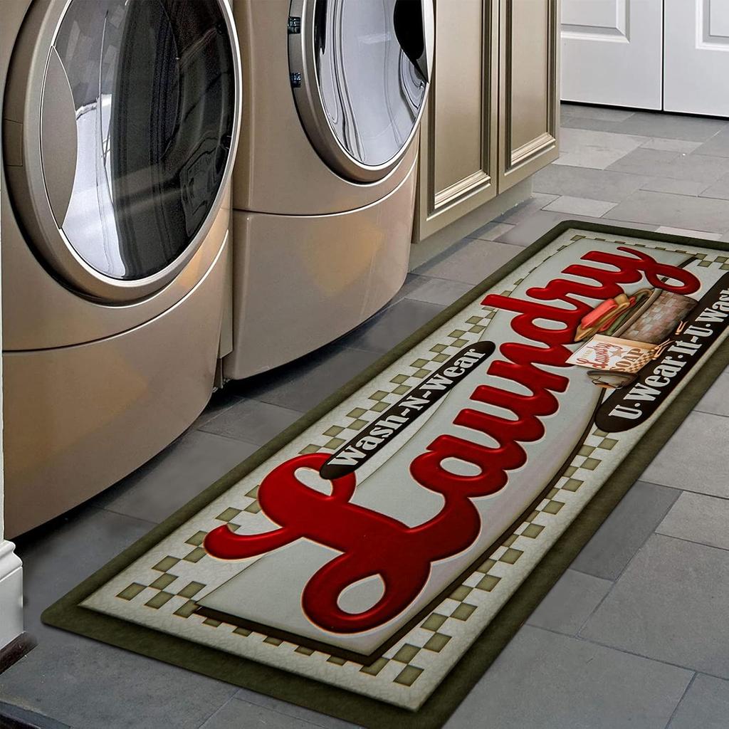 VIKAMA American-Style Kitchen Carpet Laundry Room Non-Slip Floor Mat Hallway Bedroom Long Strip Carpet Home Decoration