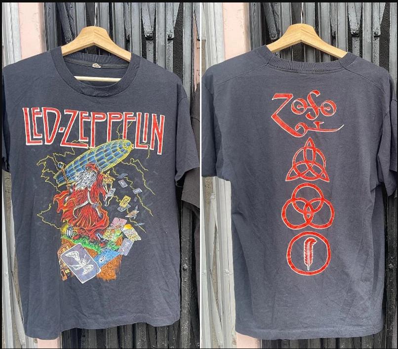 Led Zeppelin Zoso band 90s Basic style Unisex short sleeve T-shirt size S-5XL XXXXL