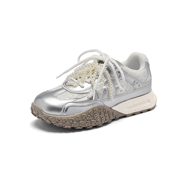 Ballett-Trainingsschuhe neue Herbst Silber Forrest Gump Schuhe Plateau Freizeit Sport Papa Schuhe
