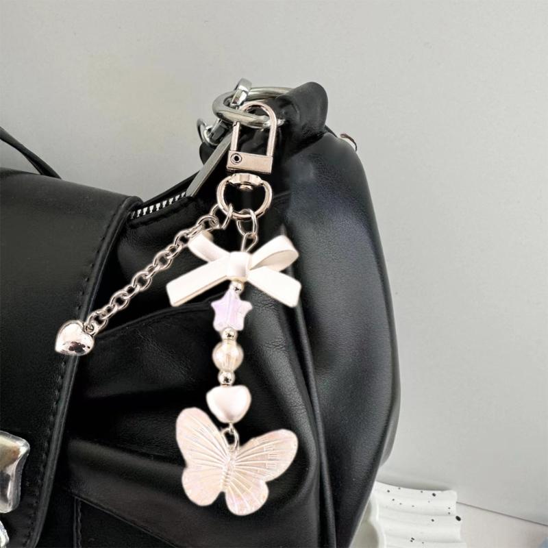 Portachiavi a forma di farfalla Ciondolo Estetico Charms per Borsa Portachiavi Estetici Portachiavi per Donna Zaino Borsa Borsa Decorazioni