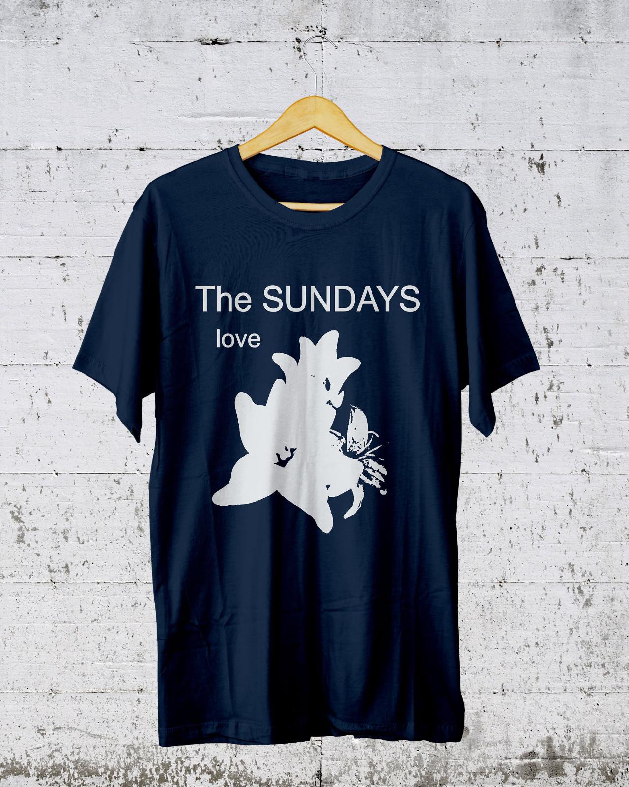 The Sundays Band Love Album Heavy Cotton Navy All Size T Shirt CM314 L