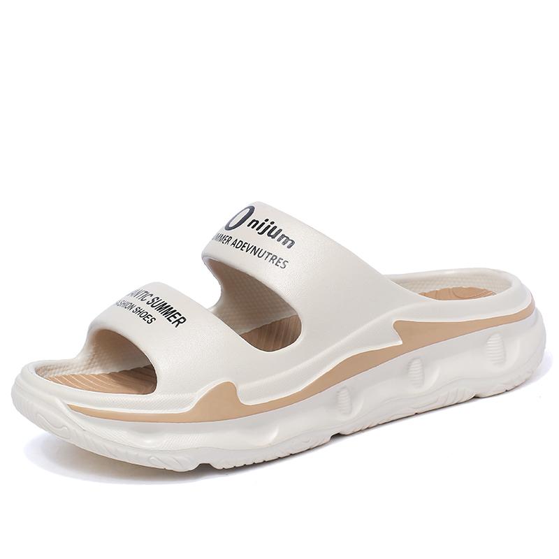 Sommer Herreslippers Utendørssandaler Strand Komfortable Myke Slides Innendørs Fritidssko