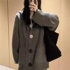 Women's Autumn & Winter Lazy Style Hooded Knit Cardigan - Korean Loose-Fit, High-Class Temperament Sweater Coat