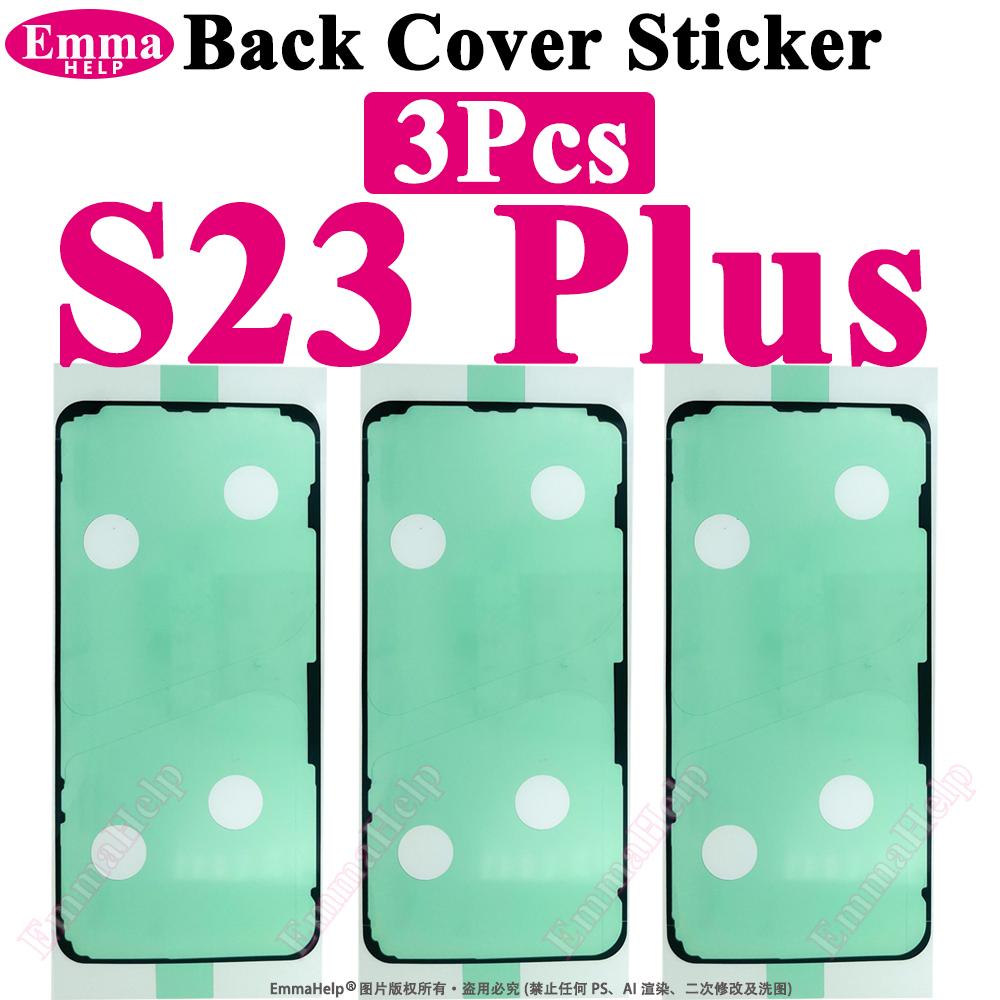 3pcs Waterproof Sticker For Samsung S23 Ultra S21 S22 S24 S25 Plus S26 Rear Back Door Housing Cover Seal Frame Adhesive Glue