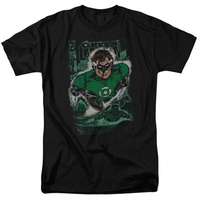 Justice League Of America Lanterna Verde #1 Distress Maglietta Uomo Nera