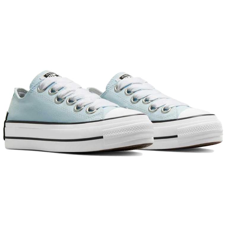Converse Chuck Taylor All Star Classic Durable Increased Height Low Top Canvas Shoes Women Sneakers Cyan A10426C