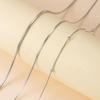Elegant Stainless Steel Round Bead Snake Bone Necklace - Versatile, Fashionable Layered Clavicle Chain for Women