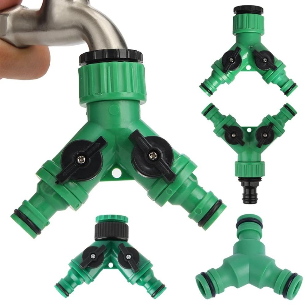 1/2" 3/4" Tap Connector Adapter Y-shaped Garden Irrigation Splitter Valve Watering Equipment