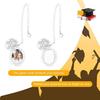 Antique Photo Chain Charm Graduation Cap Tassel Memorial Photo Charm Oval for Cap and Gown Ceremony Charm Easy To Use