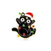Children'S Christmas Brooch Cute Cat Christmas Gift Box Snowflake Star Metal Badge New Gift Accessory Pin