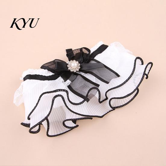 Lace Ruffle Cat Collar Collar, Elegant Pet Bandana Bib with Bow Knot, Retro Puppy Formal Neckwear Cute Princess for Cats Small Dogs Wedding