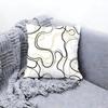 Minimalist Line Art Cushion Cover Premium Comfort Reversible Pillow Cove Two In One Design for Any Room  Car Interior