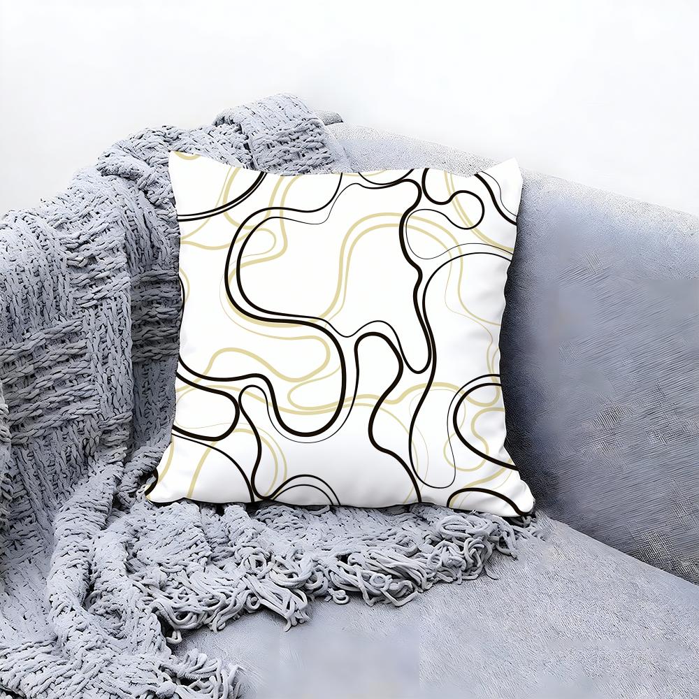 Minimalist Line Art Cushion Cover Premium Comfort Reversible Pillow Cove Two In One Design for Any Room Car Interior