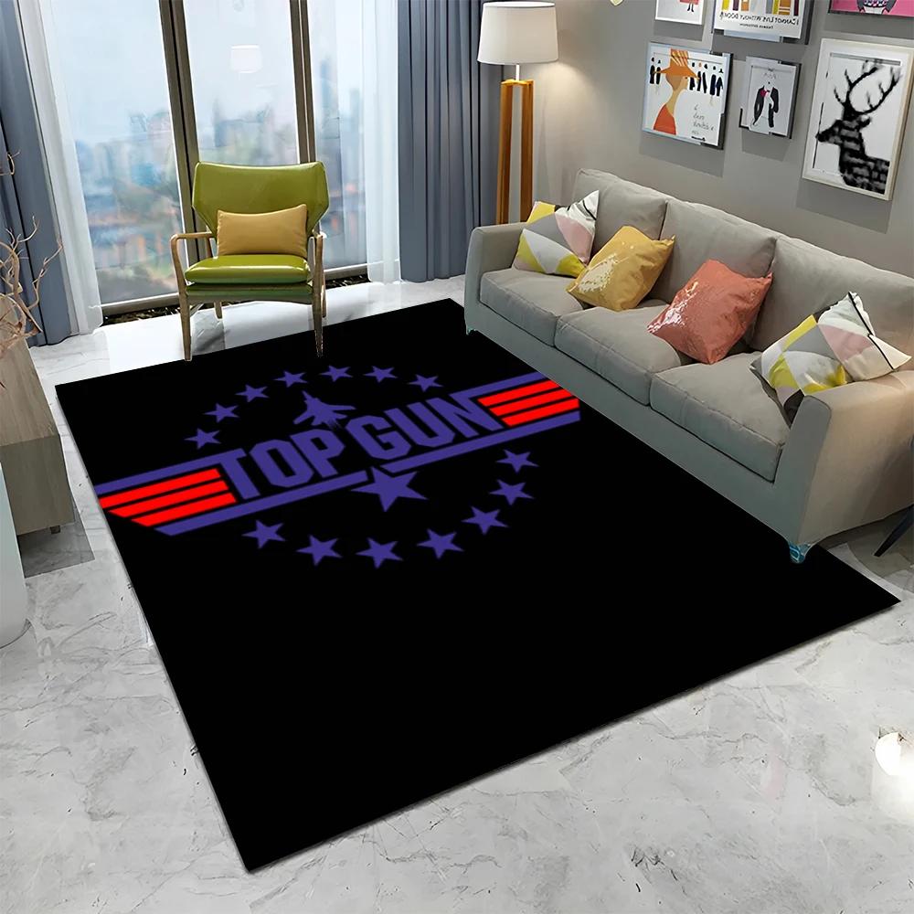 Top Gun Classic Movie Sign Tom Cruise Carpet Rug for Home Living Room Bedroom Sofa Doormat Decor,kid Area Rug Non-slip Floor Mat