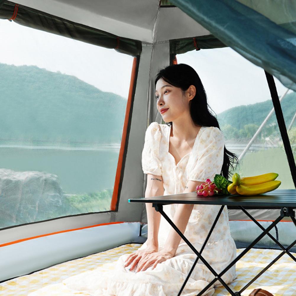 2.4m Shower Tent With Canopy Waterproof Camping Tent Outdoor Travel Camping Supplies Portable Beach Shower Tent 3-4/4-6 People