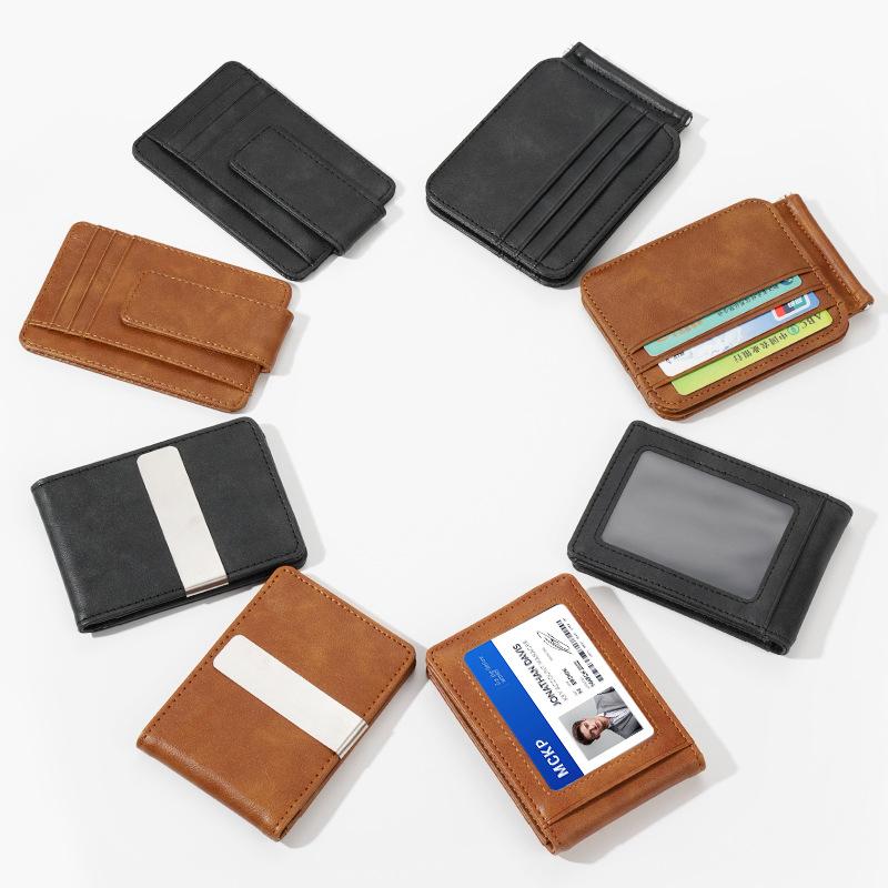 Women and men pu leather wallet multi-functional wallet card case card holder