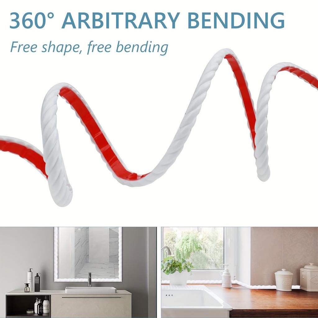 1Pc 39.3" Self - Adhesive Flexible Molding Trim - Peel & Stick for Walls, Floors, Baseboards & Home Decor
