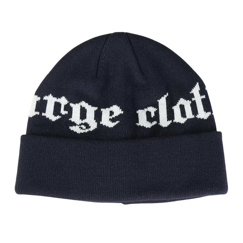 

[Очень большой] шапка OLD ENGLISH LOGO CUFF BEANIE мужская темно-синяя