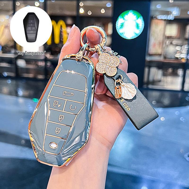 Luxury Key Case for GAC AION V Z03 - Fashionable Buckle Shell Car Accessory