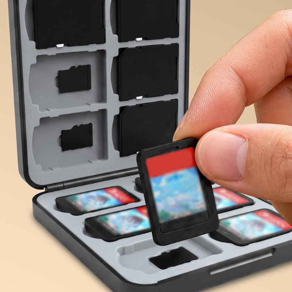 Portable Magnetic Game Card Box Holder Storage Box, For Game Slots and Micro Sd Card Slots, Suitable For Switch Lite/Oled