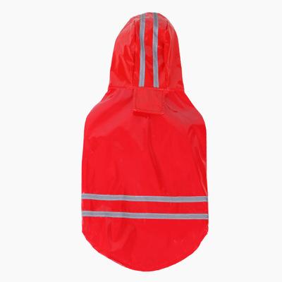 

Summer Outdoor Puppy Pet Rain Coat S-XL Hoody Waterproof Jackets PU Raincoat for Dogs Cats Apparel Clothes Wholesale S красный