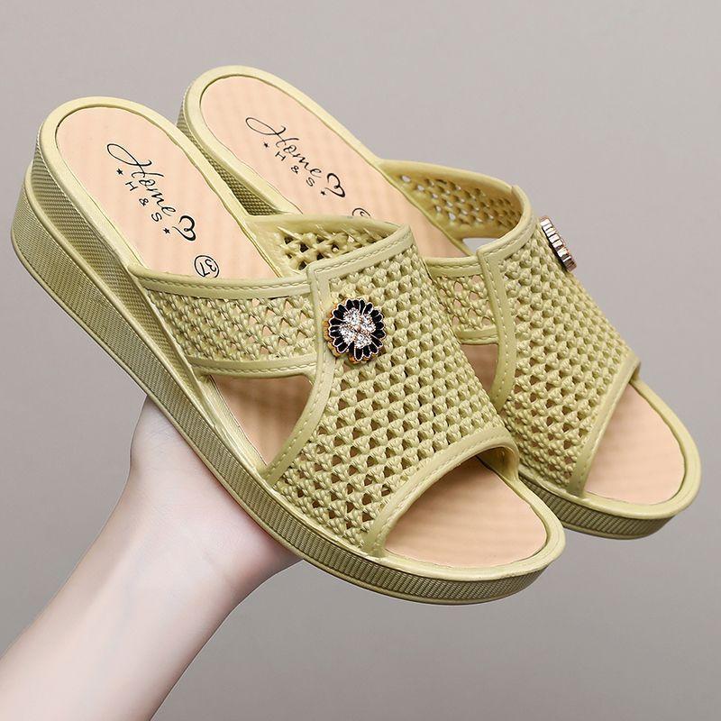 Neue Sommer Damenmode Rutschfeste Indoor- und Outdoor-Hausschuhe mit dicker Sohle